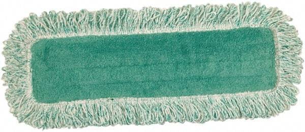 Rubbermaid - 508mm Long x 8" Wide Microfiber Dust Mop Head - Green, Fringed Head - Benchmark Tooling