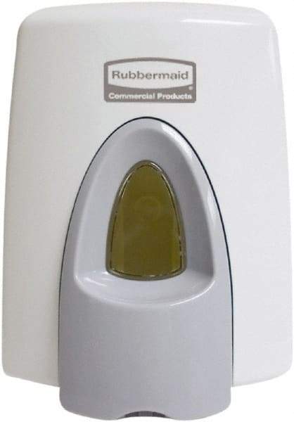 Rubbermaid - 400 mL Foam Seat Cleaner System Dispenser - Plastic, Wall Mounted, White - Benchmark Tooling