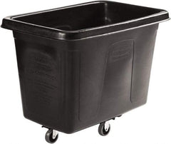Rubbermaid - 400 Lb Load Capacity, 12 Cu Ft, 9.6 Bushels, Cube Truck - 28" Wide x 42-3/4" Long x 33" High, Black - Benchmark Tooling