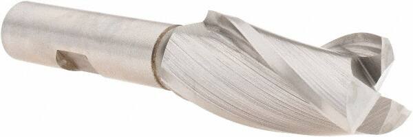 Melin Tool - 25/32", 1-5/8" LOC, 1/2" Shank Diam, 3-5/8" OAL, 3 Flute, Cobalt Square End Mill - Single End, Uncoated, Spiral Flute, 30° Helix, Centercutting, Right Hand Cut, Right Hand Flute - Benchmark Tooling