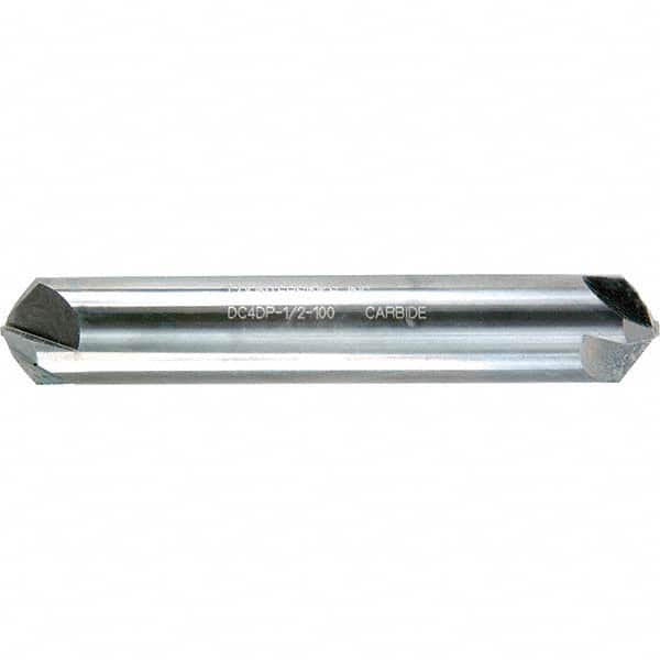 Melin Tool - 5/8" Head Diam, 5/8" Shank Diam, 4 Flute 100° Solid Carbide Countersink - Benchmark Tooling