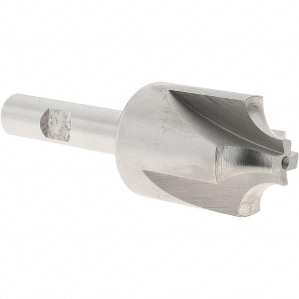 Melin Tool - 3/8" Radius, 1-1/4" Mill Diam, 4 Flute Cobalt Corner Rounding End Mill - Single End, Uncoated, 1/2" Tip Diam, 3-3/4" OAL, 1-1/4" Shank Diam - Benchmark Tooling