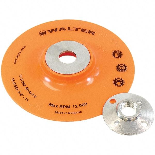 WALTER Surface Technologies - 5" Diam Disc Backing Pad - 12,200 RPM - Benchmark Tooling