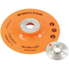WALTER Surface Technologies - 5" Diam Disc Backing Pad - 12,200 RPM - Benchmark Tooling
