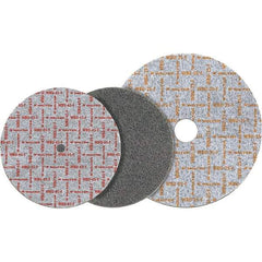 WALTER Surface Technologies - 6" Diam, 1/2" Face Width, 1" Center Hole, Fine Grade, Silicon Carbide Deburring Wheel - Unitized, Medium Grade, 7,500 RPM - Benchmark Tooling
