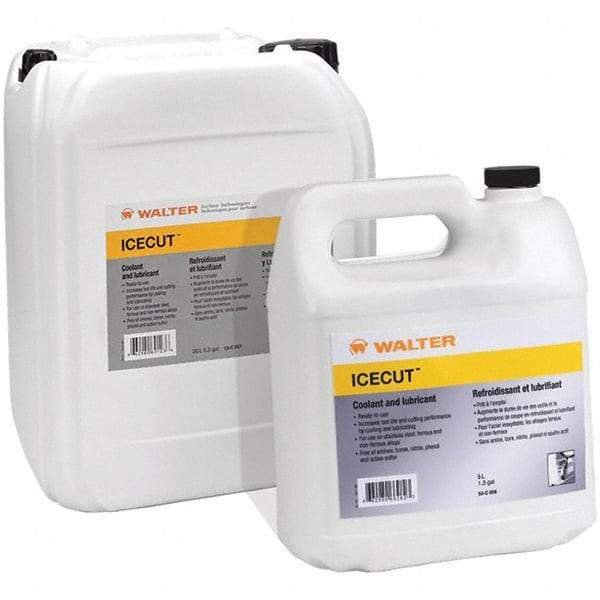 WALTER Surface Technologies - IceCut, 20 L Jug Cutting Fluid - Liquid, For Drilling - Benchmark Tooling