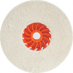 WALTER Surface Technologies - 5" Diam x 1/2" Thick Unmounted Buffing Wheel - Felt Cup Disc, 5/8-11 Arbor Hole, Hard Density - Benchmark Tooling