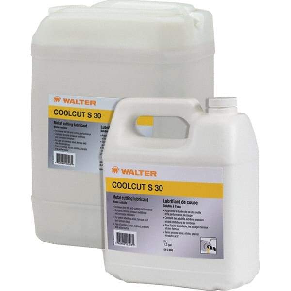 WALTER Surface Technologies - CoolCut S-30, 55 Gal Drum Cutting Fluid - Water Soluble, For Broaching, Drilling, Grinding, Milling, Reaming, Sawing, Shaping, Turning - Benchmark Tooling