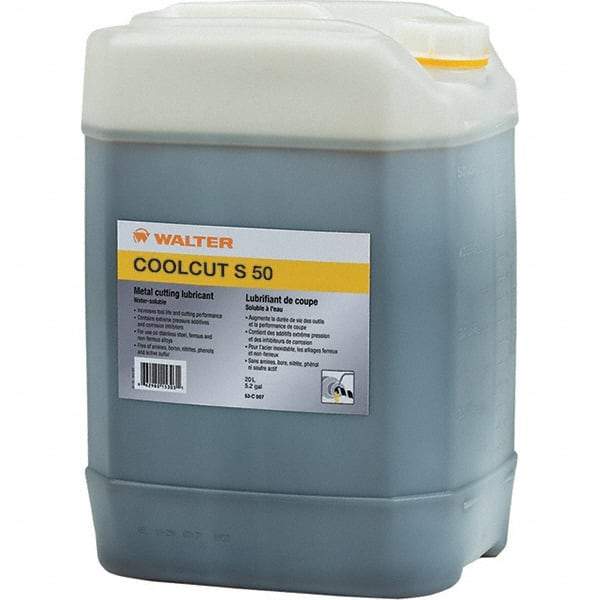 WALTER Surface Technologies - CoolCut, 20 L Bottle Cutting Fluid - Liquid, For Broaching, Drilling, Milling, Reaming, Sawing, Shearing, Tapping - Benchmark Tooling