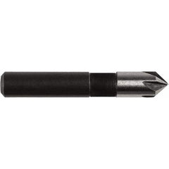 Irwin - 1/4" Head Diam, 1/4" Shank Diam, 5 Flute 82° High Speed Steel Countersink - Benchmark Tooling