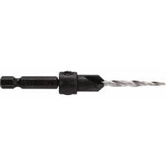 Irwin - Adjustable-Depth Drill Countersinks Cutter Head Diameter (Inch): 5/16 Drill Size Compatibility (Decimal Inch): 0.1406 - Benchmark Tooling