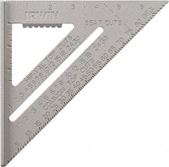 Irwin - 7" Blade Length, Aluminum Rafter Square - Benchmark Tooling