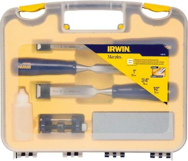 Irwin - 6 Piece Wood Chisel Set - Polypropylene, Sizes Included 1/2 to 1" - Benchmark Tooling