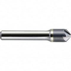 Melin Tool - 3/4" Head Diam, 1/2" Shank Diam, 6 Flute 120° Solid Carbide Countersink - Benchmark Tooling