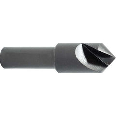 Melin Tool - 1" Head Diam, 1/2" Shank Diam, 1 Flute 100° High Speed Steel Countersink - Benchmark Tooling