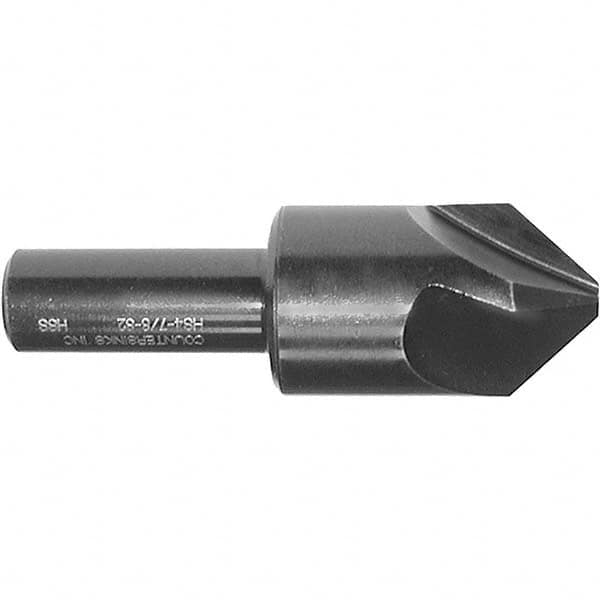 Melin Tool - 3/4" Head Diam, 1/2" Shank Diam, 4 Flute 100° High Speed Steel Countersink - Benchmark Tooling