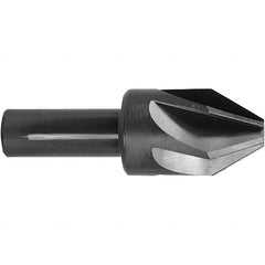 Melin Tool - 1/4" Head Diam, 1/4" Shank Diam, 6 Flute 120° High Speed Steel Countersink - Benchmark Tooling