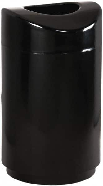 Rubbermaid - 30 Gal Black Round Decorative Waste Receptacle With Top - Metal, 851mm High - Benchmark Tooling