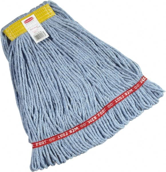 Rubbermaid - 1" Yellow Head Band, Small Blended Fiber Loop End Mop Head - Side Loading Connection - Benchmark Tooling