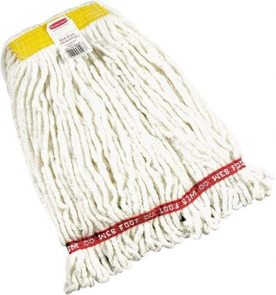 Rubbermaid - 1" Yellow Head Band, Small Blended Fiber Loop End Mop Head - Side Loading Connection - Benchmark Tooling