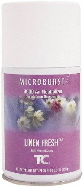 Rubbermaid - 5.3 oz Air Freshener Dispenser Aerosol Refill - Linen, Compatible with Microburst 9000 Dispensers - Benchmark Tooling