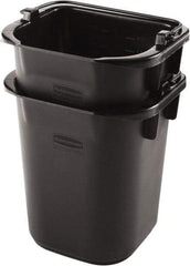 Rubbermaid - 5 Qt, 215.9mm High, Plastic Rectangular Black Single Pail - Handle Included, 190.5mm Top Length x 234.95mm Top Width - Benchmark Tooling