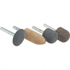 WALTER Surface Technologies - 7/8" Head Diam, A11, Pointed End, Ceramic Mounted Point - Brown, Fine Grade, 19,860 RPM - Benchmark Tooling