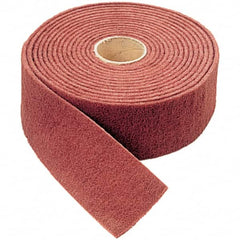 WALTER Surface Technologies - 30' Long x 4" Wide Nonwoven Roll - Medium Grade, Maroon, Aluminum Oxide - Benchmark Tooling