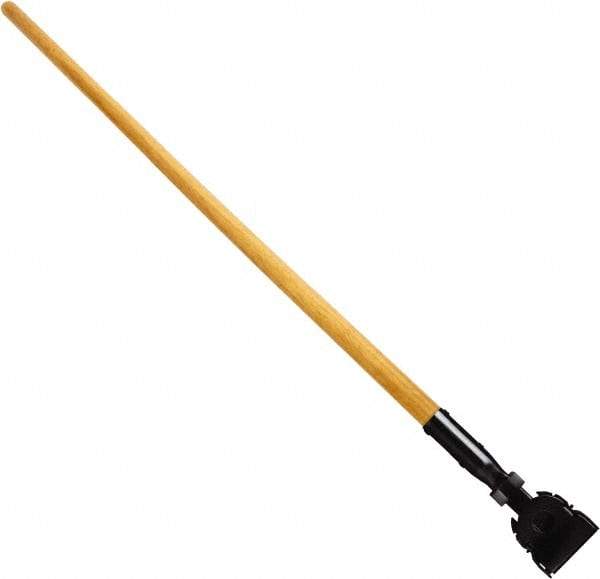 Rubbermaid - 60" Swivel Hardwood Snap-On Mop Handle - Plastic Connector, Use with Dust Mops - Benchmark Tooling