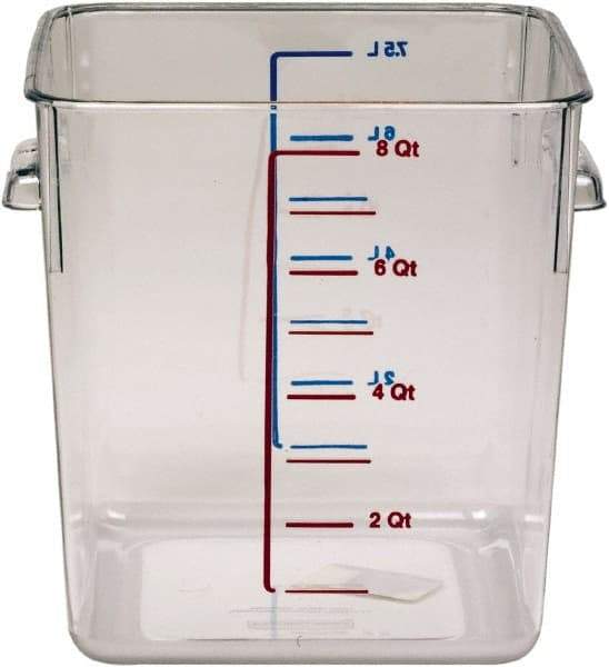 Rubbermaid - Square, Clear Polycarbonate Food Storage Container - 8.8" High x 8.8" Wide x 8.8" Long - Benchmark Tooling