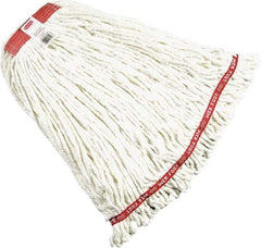 Rubbermaid - Red Head Band, Large Blended Fiber Loop End Mop Head - 4 Ply, Screw On Connection - Benchmark Tooling