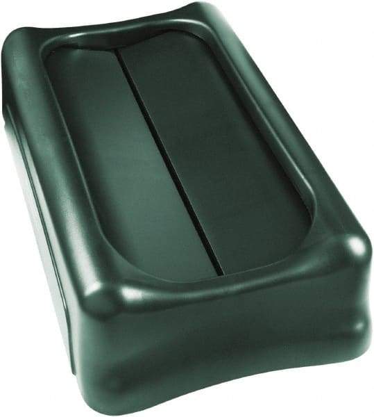 Rubbermaid - Rectangle Lid for Use with Rectangular Trash Cans - Green, For Slim Jim Trash Cans - Benchmark Tooling