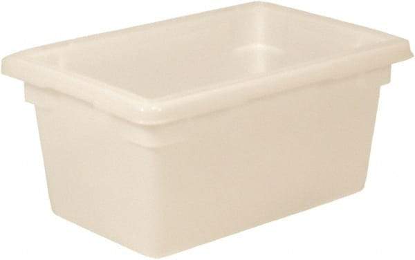 Rubbermaid - Rectangular, White Polyethylene Food Tote Box - 9" High x 12" Wide x 18" Long, with Snap-On Lid - Benchmark Tooling