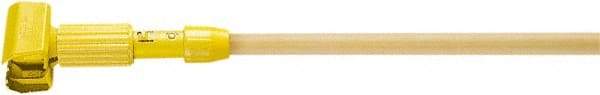 Rubbermaid - 54" Standard Hardwood Clamp Jaw Mop Handle - 5" Mop Head Band, Plastic Connector, Use with Wet Mops - Benchmark Tooling