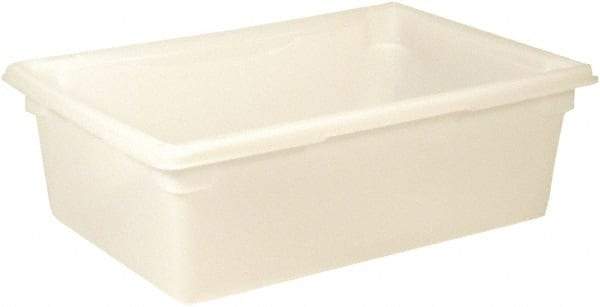 Rubbermaid - Rectangular, White Polyethylene Food Tote Box - 9" High x 18" Wide x 26" Long, with Snap-On Lid - Benchmark Tooling