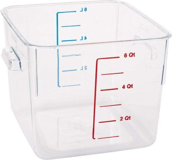 Rubbermaid - Square, Clear Polycarbonate Food Storage Container - 6.9" High x 8.8" Wide x 8.8" Long - Benchmark Tooling