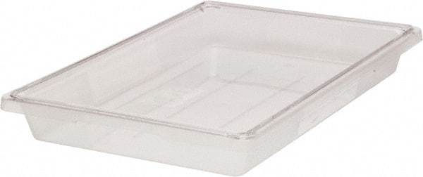 Rubbermaid - Rectangular, Clear Polycarbonate Food Tote Box - 3-1/2" High x 12" Wide x 18" Long, with Snap-On Lid - Benchmark Tooling