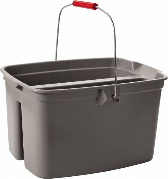 Rubbermaid - 19 Qt Double Pail - 18" Long x 10" High, Gray - Benchmark Tooling