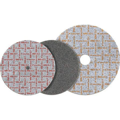 WALTER Surface Technologies - 6" Diam, 1/2" Face Width, 1" Center Hole, Medium Grade, Aluminum Oxide Deburring Wheel - Unitized, Hard Grade, 7,500 RPM - Benchmark Tooling