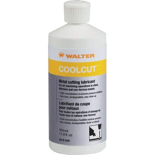 WALTER Surface Technologies - CoolCut, 350 mL Bottle Cutting Fluid - Liquid, For Broaching, Drilling, Milling, Reaming, Sawing, Shearing, Tapping - Benchmark Tooling