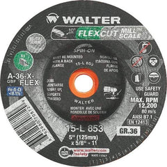 WALTER Surface Technologies - 5" Diam, 36 Grit Surface Grinding Wheel - Benchmark Tooling