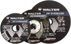 WALTER Surface Technologies - 9" 46 Grit Aluminum Oxide/Silicon Carbide Blend Cutoff Wheel - 5/64" Thick, 7/8" Arbor, 6,600 Max RPM, Use with Angle Grinders - Benchmark Tooling