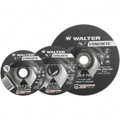 WALTER Surface Technologies - 24 Grit, 7" Wheel Diam, 1/4" Wheel Thickness, Type 27 Depressed Center Wheel - Aluminum Oxide, Resinoid Bond, 8,600 Max RPM - Benchmark Tooling
