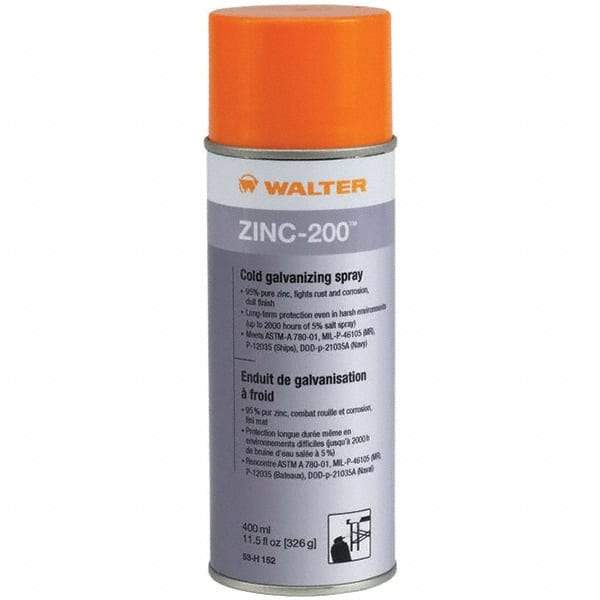 WALTER Surface Technologies - 11.5 oz Zinc Cold Galvanizing Compound - Comes in Aerosol - Benchmark Tooling