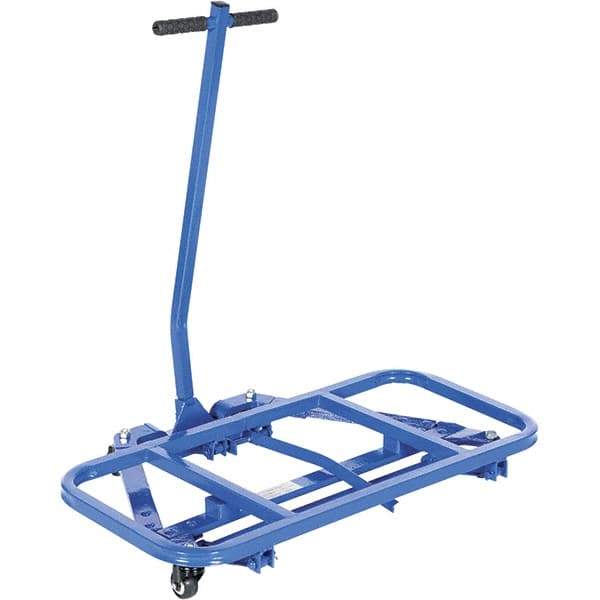 Vestil - 600 Lb Capacity 33" OAH Desk Mover - Removable Handle, Steel, Swivel Caster Wheels - Benchmark Tooling