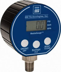 SSI Technologies - 3" Dial, 1/4 Thread, 0-1,500 Scale Range, Pressure Gauge - Lower Connection Mount, Accurate to 0.0025% of Scale - Benchmark Tooling