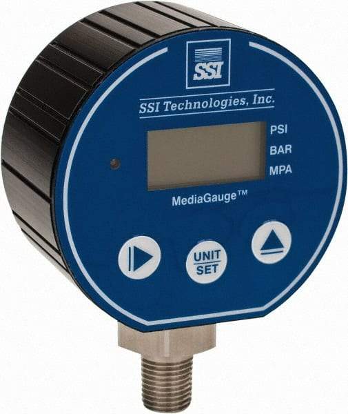 SSI Technologies - 3" Dial, 1/4 Thread, 0-500 Scale Range, Pressure Gauge - Lower Connection Mount, Accurate to 0.0025% of Scale - Benchmark Tooling