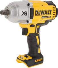 DeWALT - 1/2" Drive 20 Volt Mid-Handle Cordless Impact Wrench & Ratchet - 1,900 RPM, 0 to 2,400 BPM, 700 Ft/Lb Torque, Lithium-Ion Batteries Not Included - Benchmark Tooling