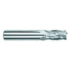 1 Dia. x 4 Overall Length 4-Flute .090 C/R Solid Carbide SE End Mill-Round Shank-Center Cut-TiAlN - Benchmark Tooling