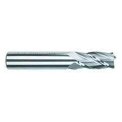 1 Dia. x 4 Overall Length 4-Flute .125 C/R Solid Carbide SE End Mill-Round Shank-Center Cut-TiAlN - Benchmark Tooling